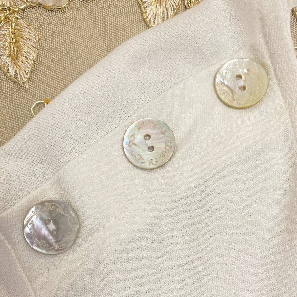 John Paul Richard Solid Button Shoulder Top - image 4